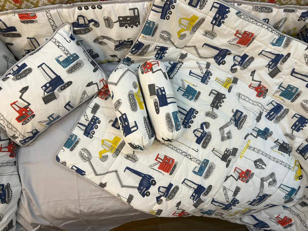 Cranes Cot Bedding Set