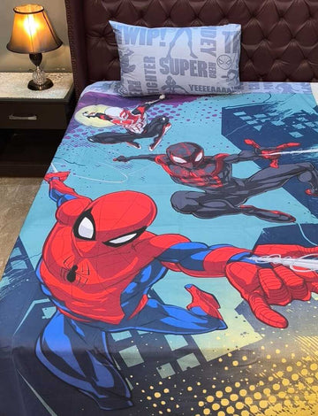 Spider Man Kids cotton Bedsheet