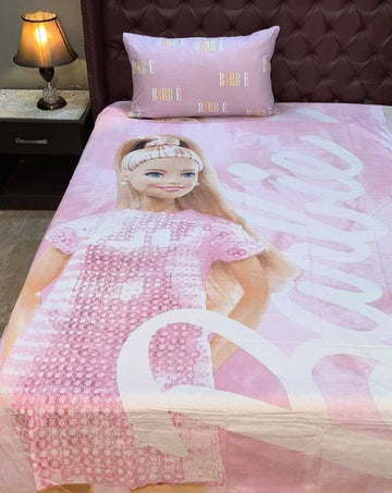 Barbie 2 Kids cotton Bedsheet