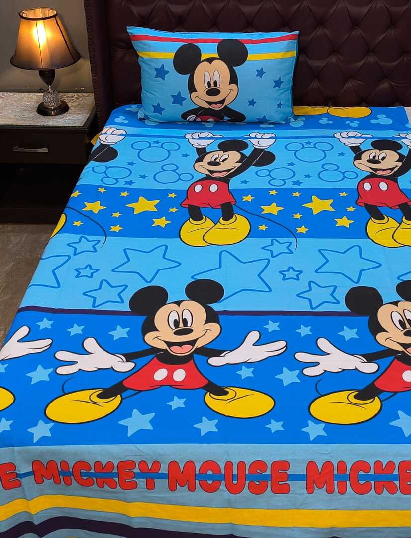 Mickey Mouse 2Kids cotton Bedsheet