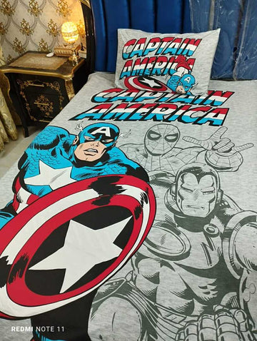 Captain America Kids cotton Bedsheet