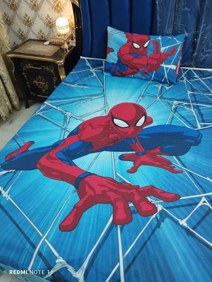 Spider Man 2 Kids cotton Bedsheet