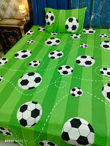 Foot Ball 3 Kids cotton Bedsheet