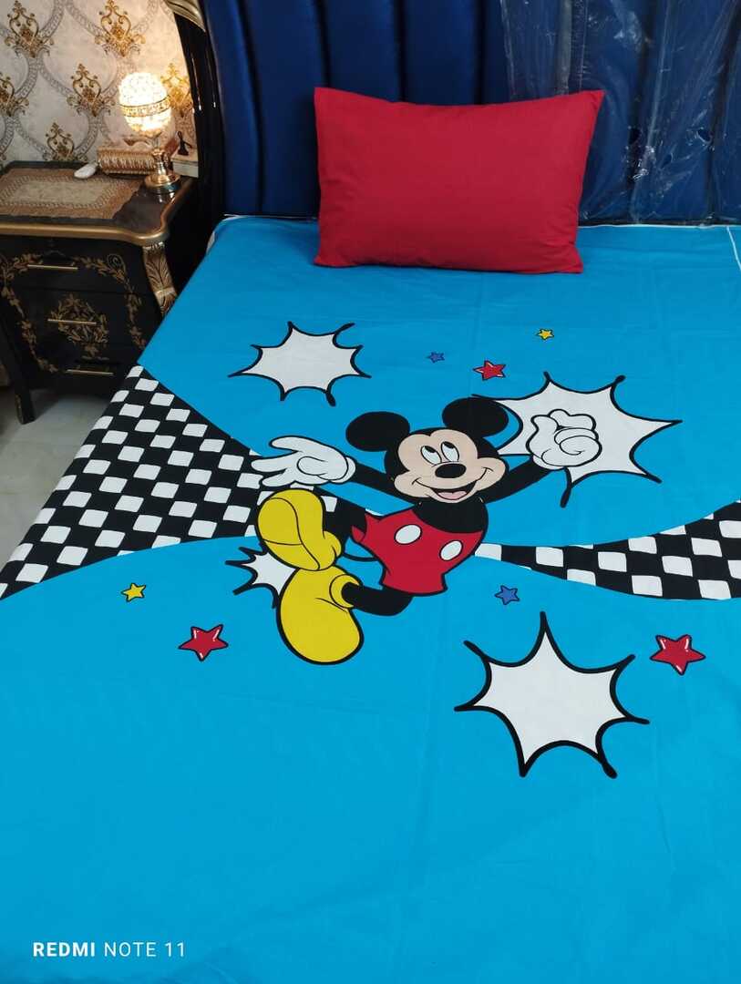 Mickey Mouse Kids cotton Bedsheet