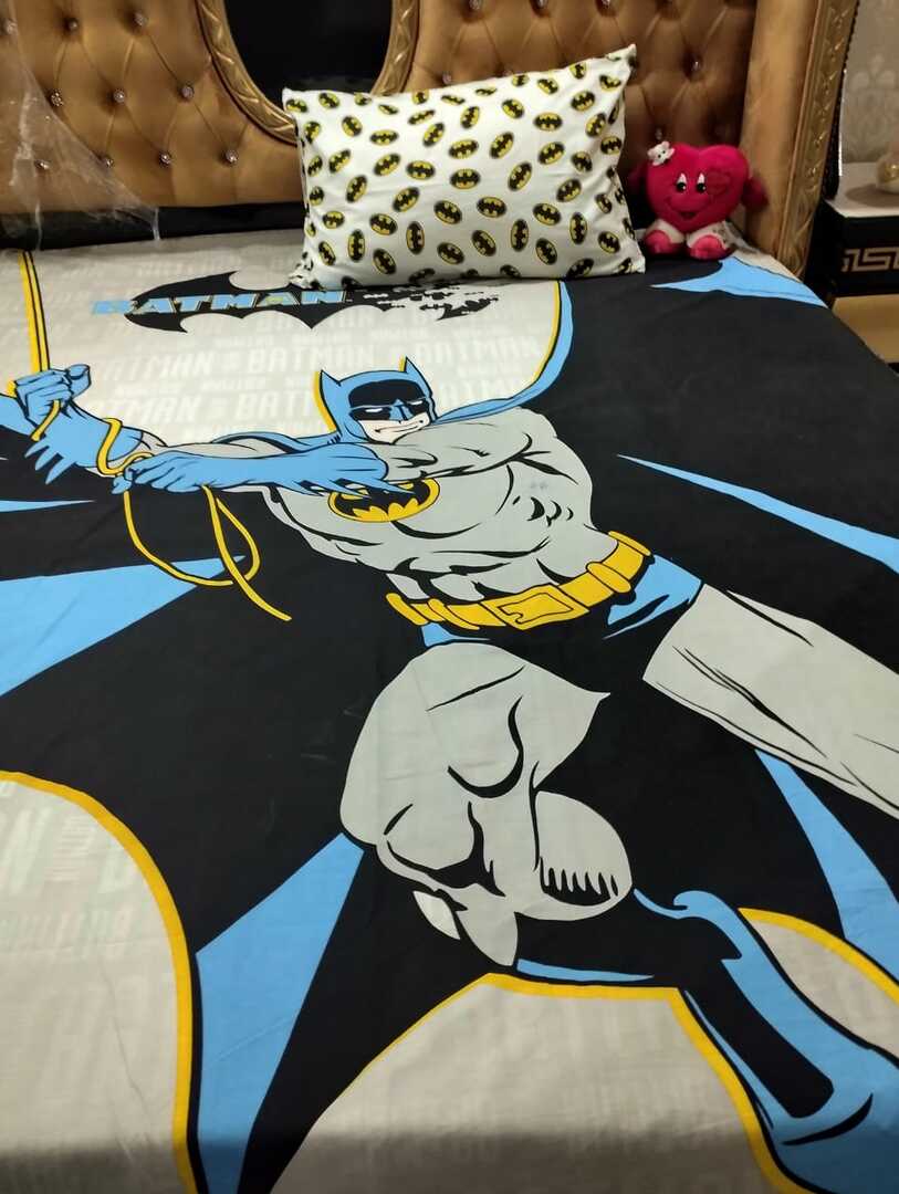 Bat Man 4 Kids cotton Bedsheet