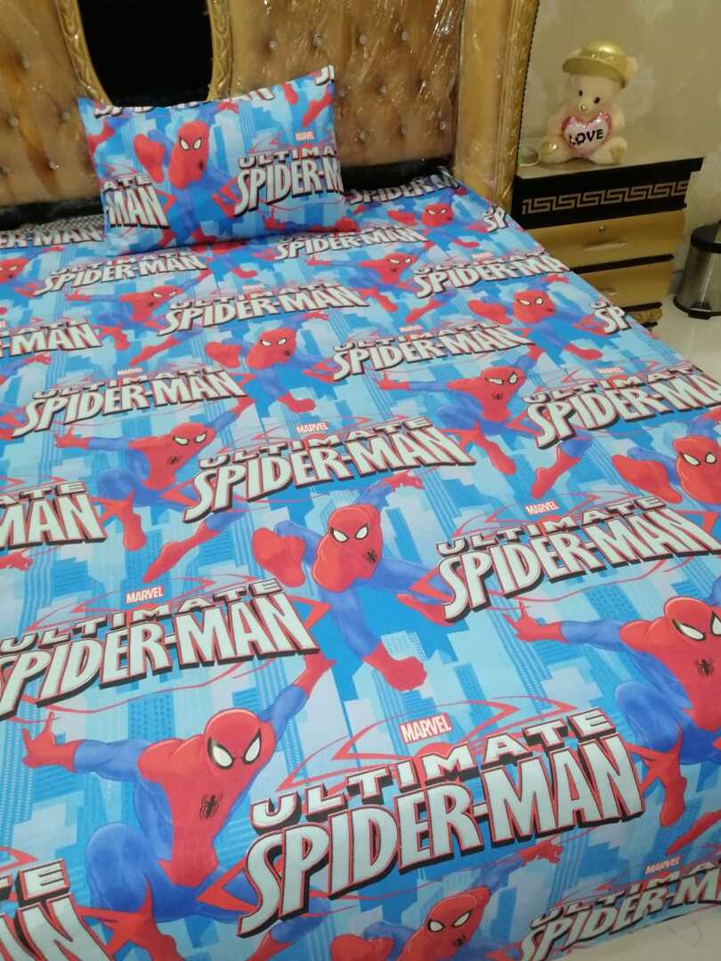 Spider Man 7 Kids cotton Bedsheet