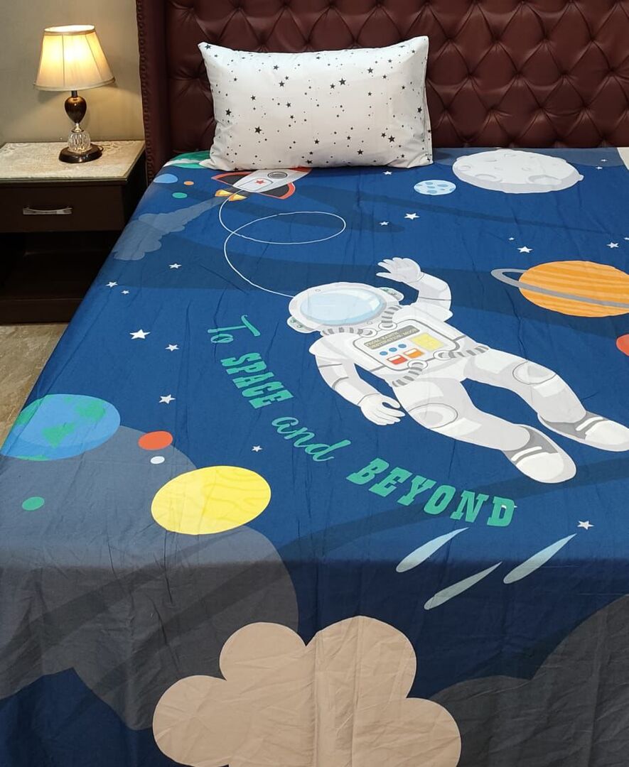 Astronaut  Kids cotton Bedsheet