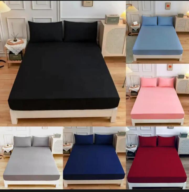 Solid Colour Cotton Bed Sheet