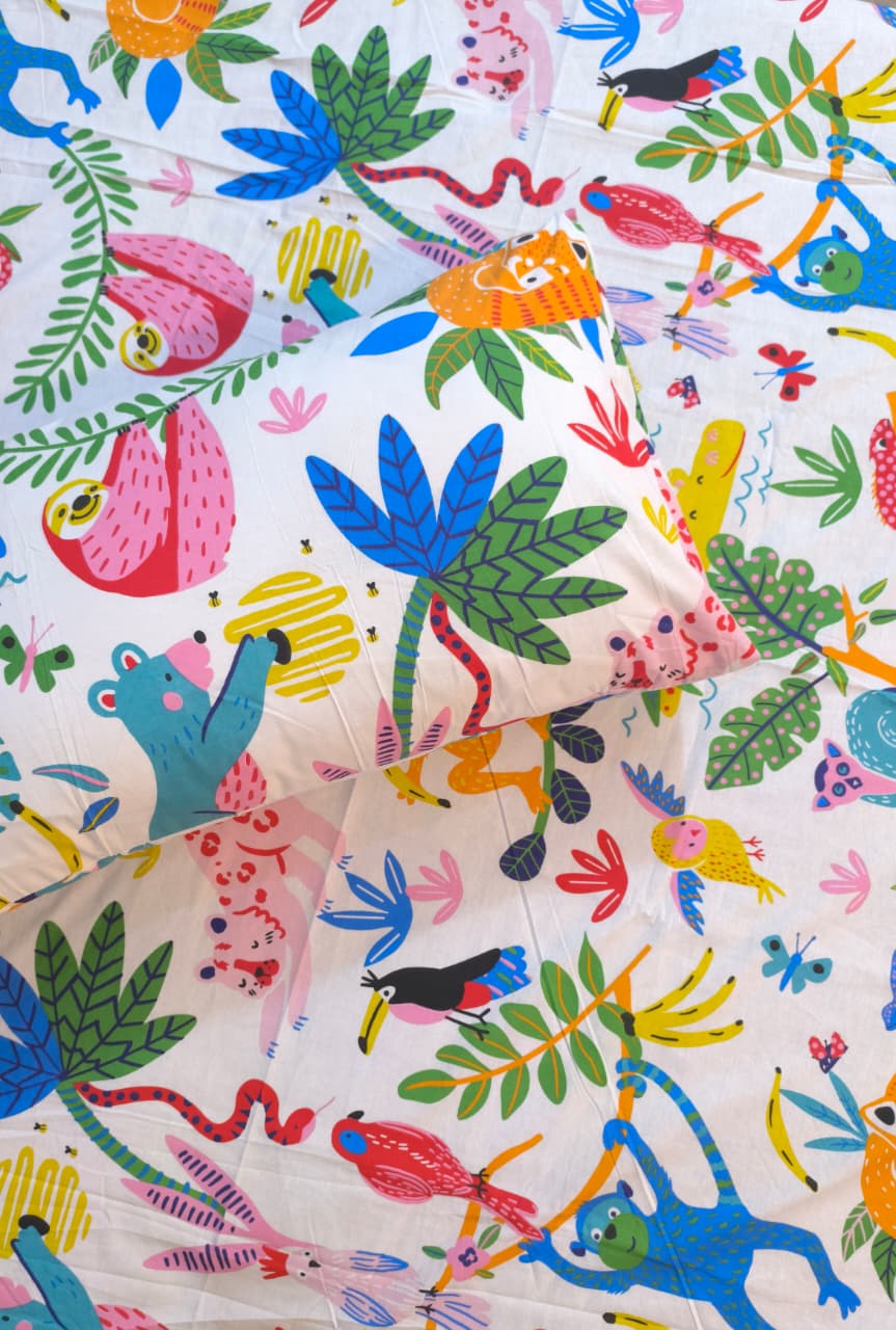Jungle Kids Cotton  Bedsheet