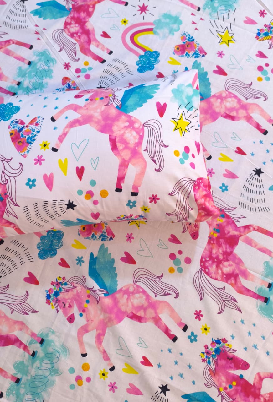 Unicorns Kids Cotton  Bedsheet