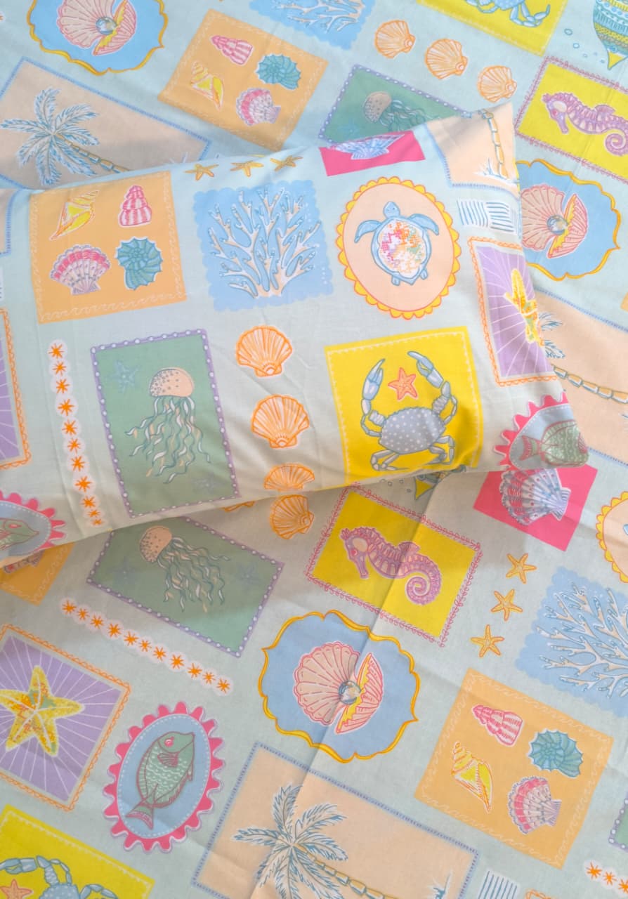 Coastal Ocean Kids Cotton Bedsheet