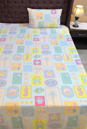 Coastal Ocean Kids Cotton Bedsheet