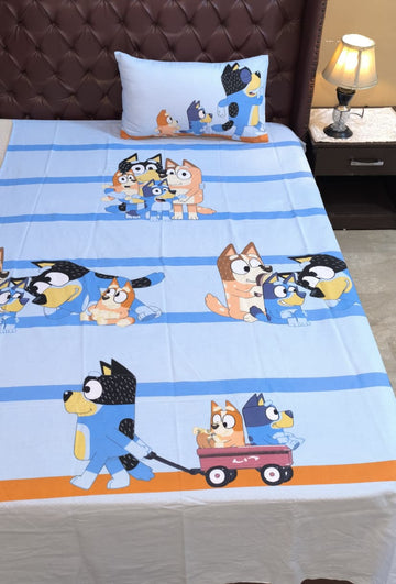 Bluey Kids Cotton Bedsheet