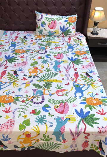 Jungle Kids Cotton  Bedsheet